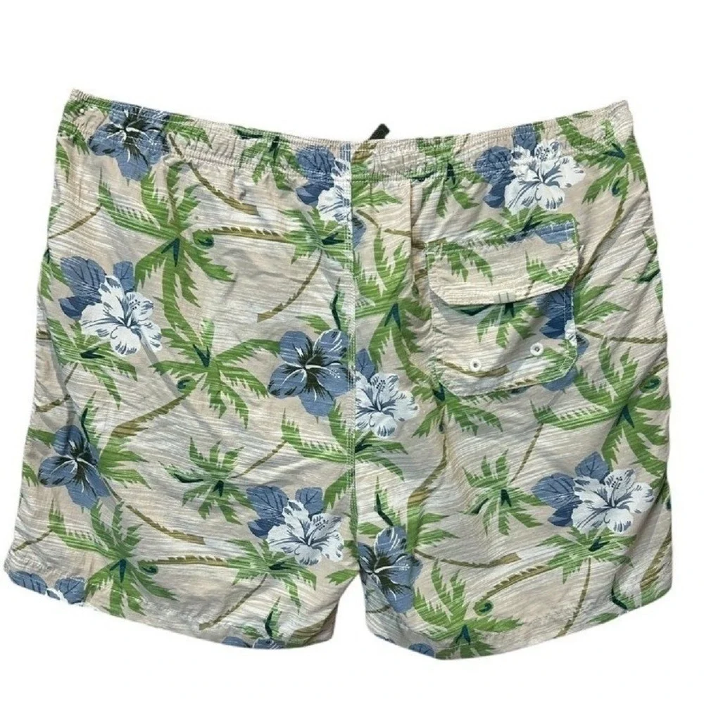 Tommy Bahama Palm‎ Tree Floral Swim Trunks XL Hawaiian Resort Cruise Beach